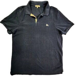 Burberry London Navy Blue Polo Shirt XL Boys Cotton Short Sleeve